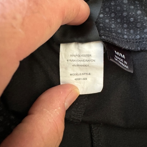 Studio Point Women's Black Allover Dot Pattern Legging Dress Pants Size Medium - Picture 7 of 13